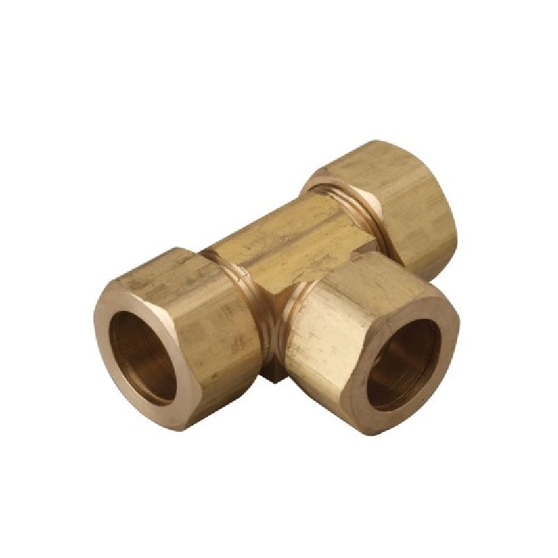 Moen M-Line Series M0576 Tube Tee, 5/8 in, Compression, Solid Brass