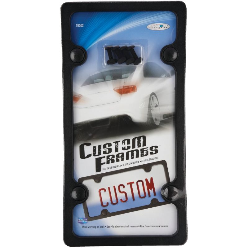 Custom Accessories License Plate Frame Black
