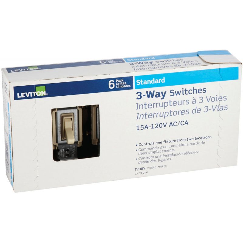Leviton Quiet 3-Way Switch Ivory, 15A