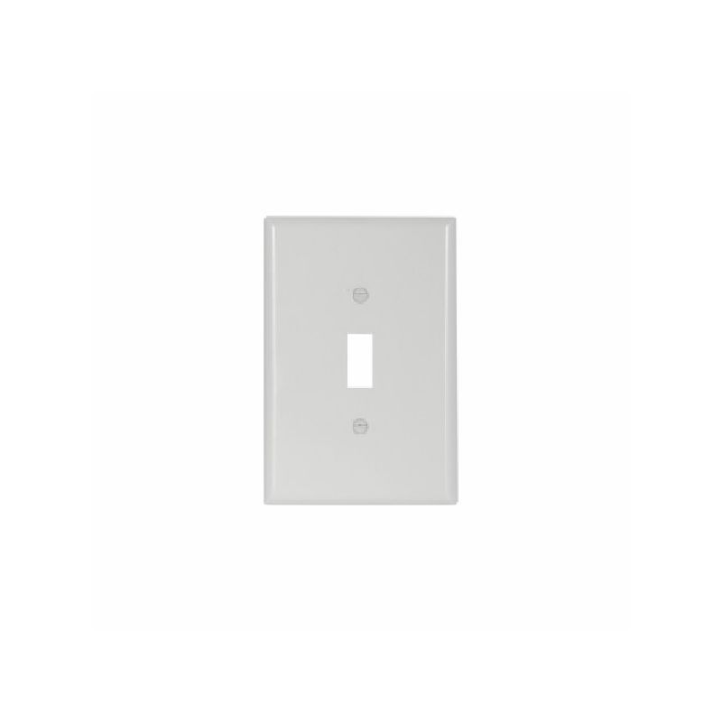 Eaton 2144W-BOX Wallplate, 5-1/4 in L, 3-1/2 in W, 1-Gang, Thermoset, White White