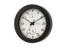 Equity 29005 Clock, Round, Dark Brown Frame, Plastic Clock Face, Analog
