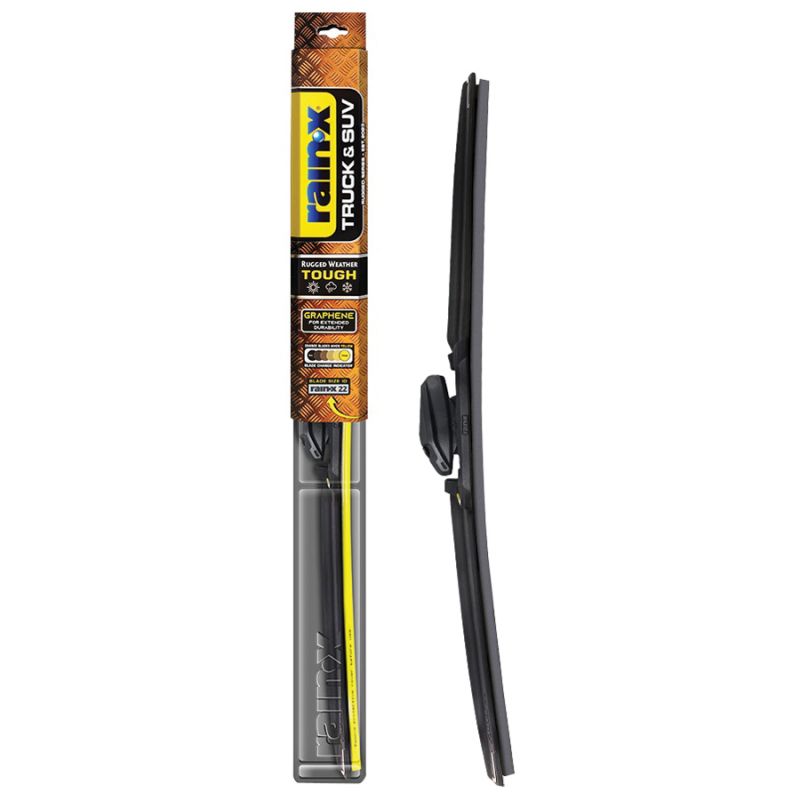 Rain-X Truck &amp; SUV 870224 Wiper Blade, Beam Blade, 24 in L Blade, Synthetic Rubber Black/Yellow, 24 In