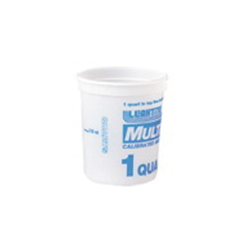 Leaktite #2M3 Multi-Mix Container, 1 qt, HDPE, Clear 1 Qt, Clear