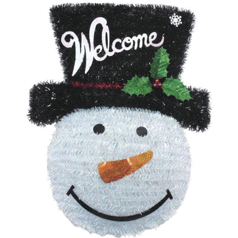 Youngcraft Snowman Tinsel Wreath Black, Red, White (Pack of 6)