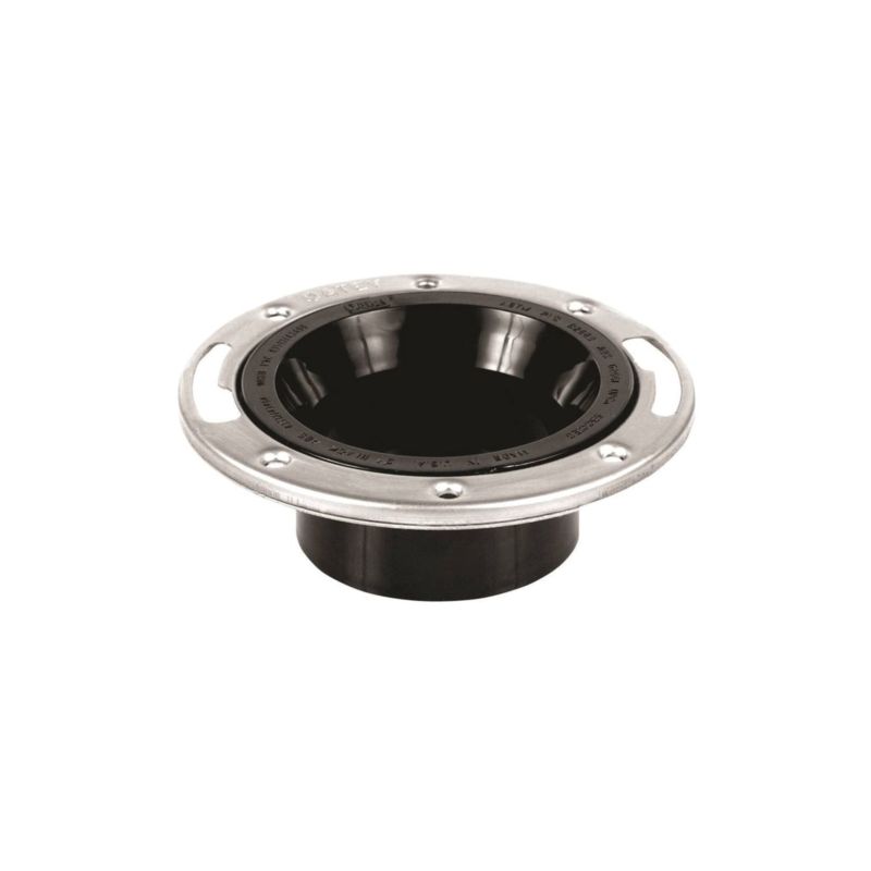 Oatey 43494 Closet Flange, 3, 4 in Connection, ABS, Black, For: 3 in, 4 in Pipes Black