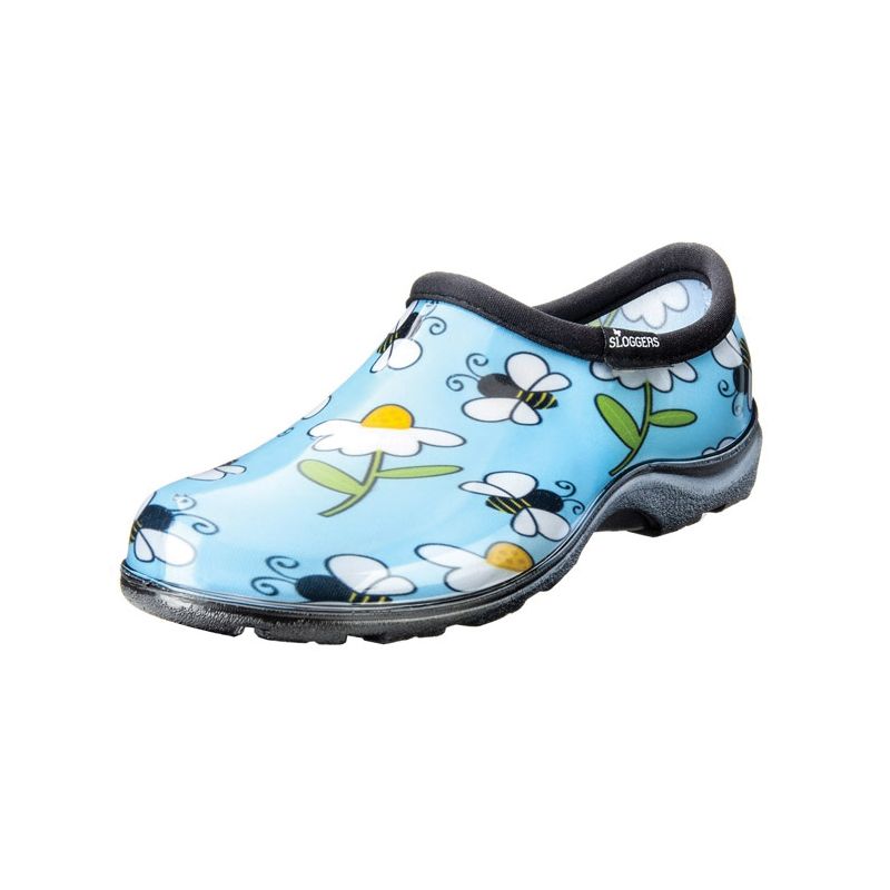 Sloggers 5120BEEBL06 Rain and Garden Shoes, 6, Bee, Blue 6, Blue