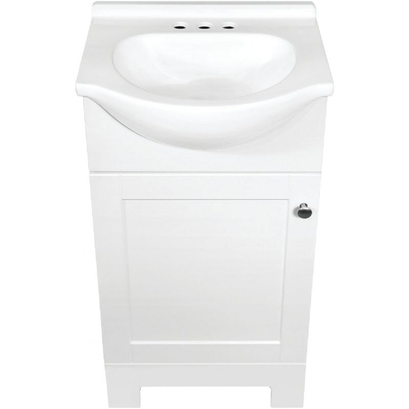 Continental Cabinets European Vanity with Top White, European