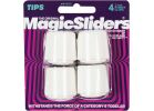 Magic Sliders Rubber Leg Tip 1 In., White