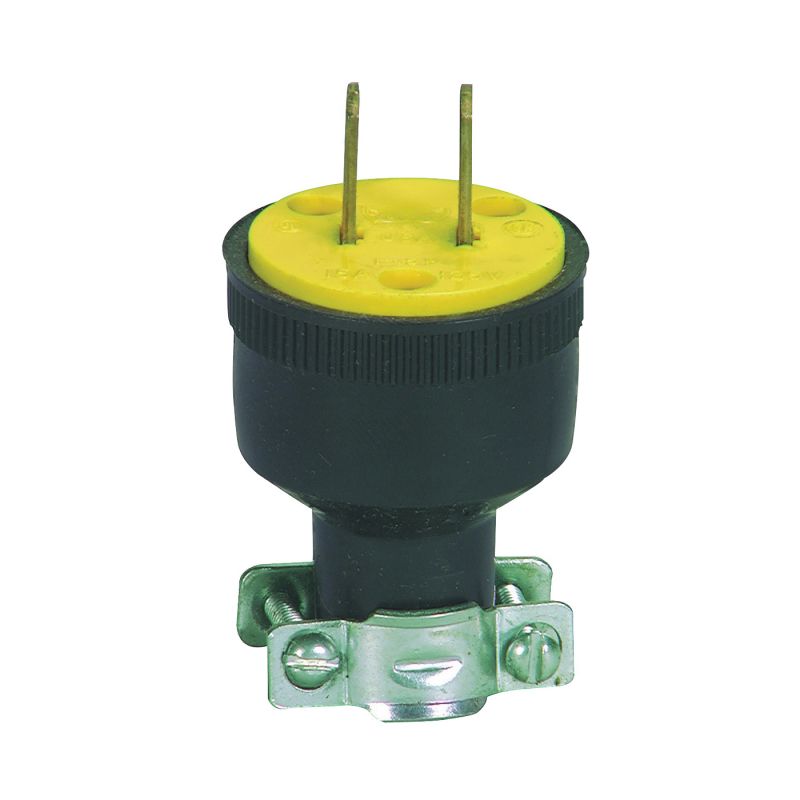 Eaton Wiring Devices 1723-BOX Electrical Plug, 2 -Pole, 15 A, 125 V, NEMA: NEMA 1-15, Black Black