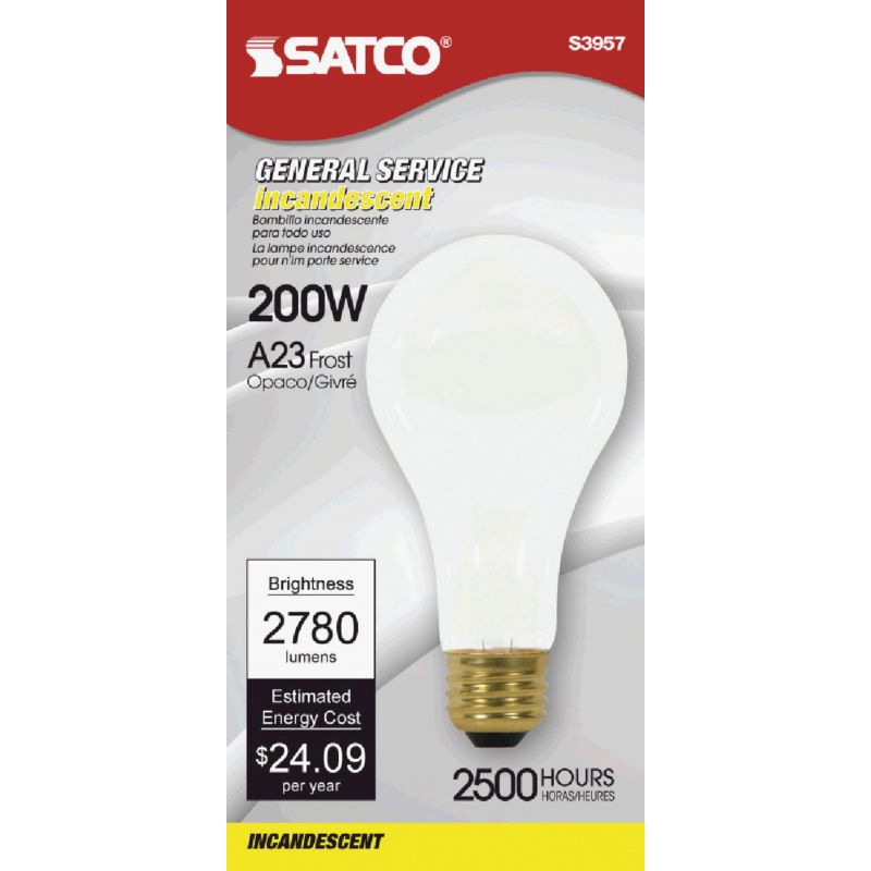 Satco A23 Incandescent High Wattage Light Bulb