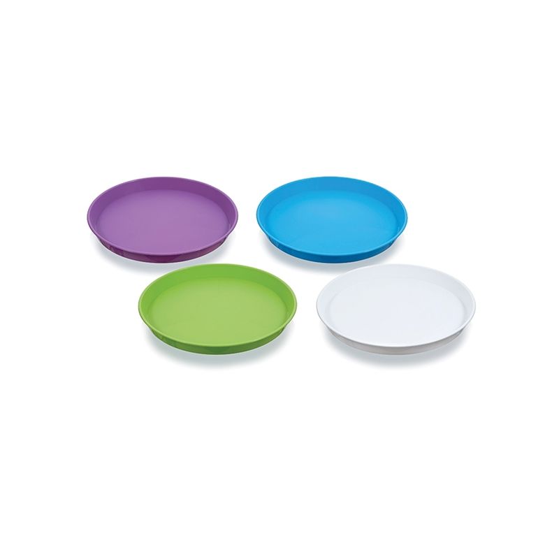 Arrow Plastic 00198 Round Serving Tray, Round, Plastic, Assorted, 15-3/4 in Dia Assorted (Pack of 12)