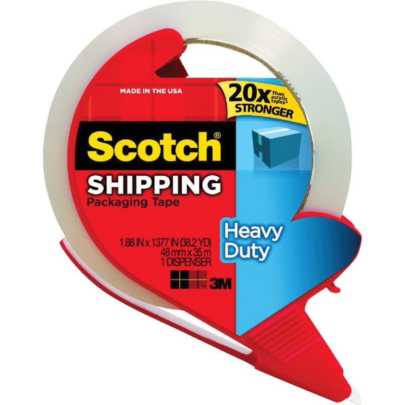 3M Scotch Packaging Tape with Refillable Dispenser Clear
