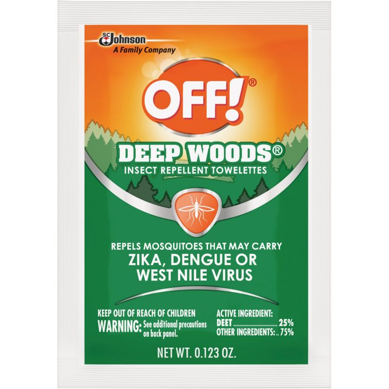 OFF! Deep Woods Insect Repellent Towelettes 12-Count