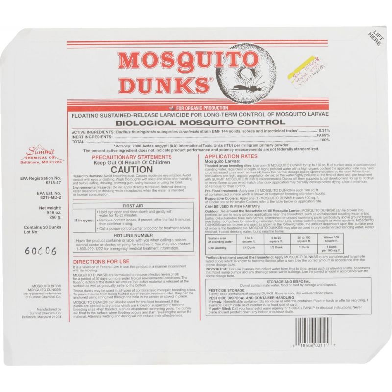Mosquito Dunks Mosquito Killer Tablet