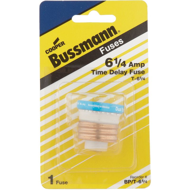 Bussmann Fusetron T Plug Fuse 10,000 AIC, 6-1/4