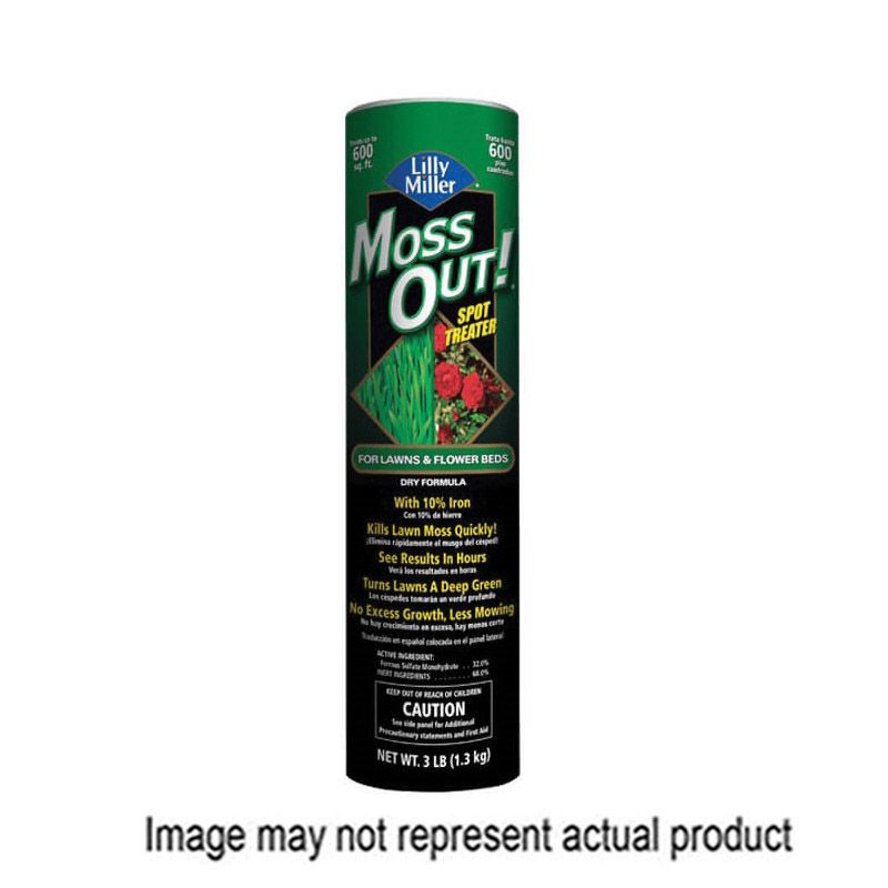 Moss Out! 100543551 Spot Treater, Solid, Sprinkle Application, 1, 5 lb, Bag Gray To Black