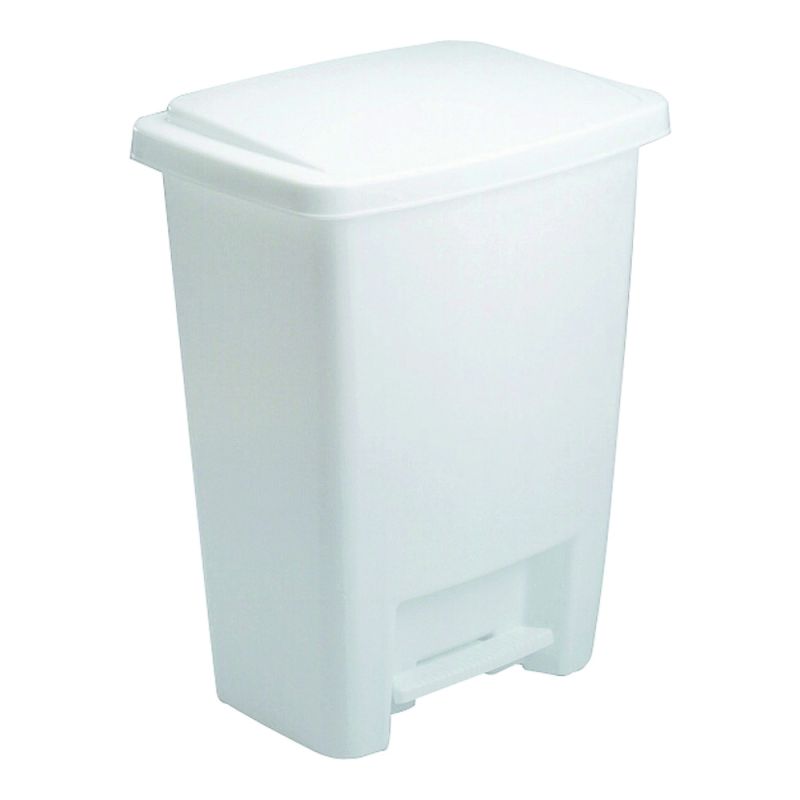 Rubbermaid FG284187WHT Waste Basket, 33 qt Capacity, Plastic, White, 19 in H 33 Qt, White