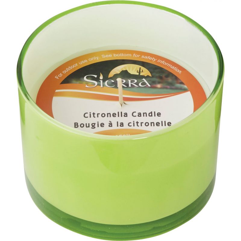 Sierra Retro Glass Citronella Candle Assorted, 12 Oz.