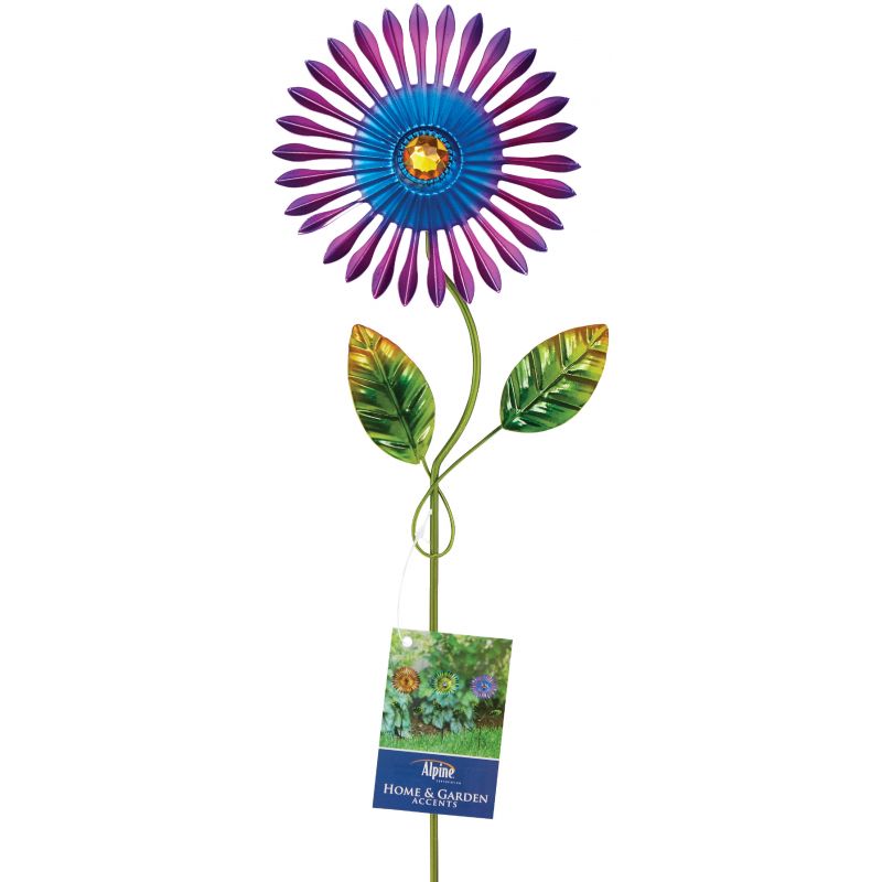 Alpine Colorful Metal Flower Pot Stake Assorted (Pack of 18)