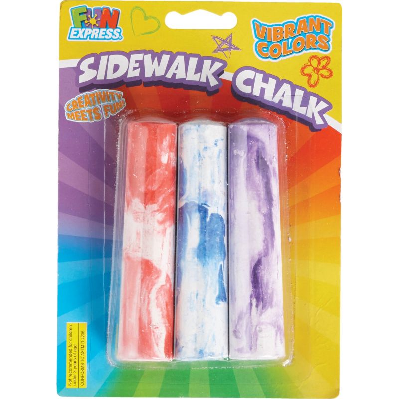 Fun Express Sidewalk Chalk Assorted (Pack of 12)