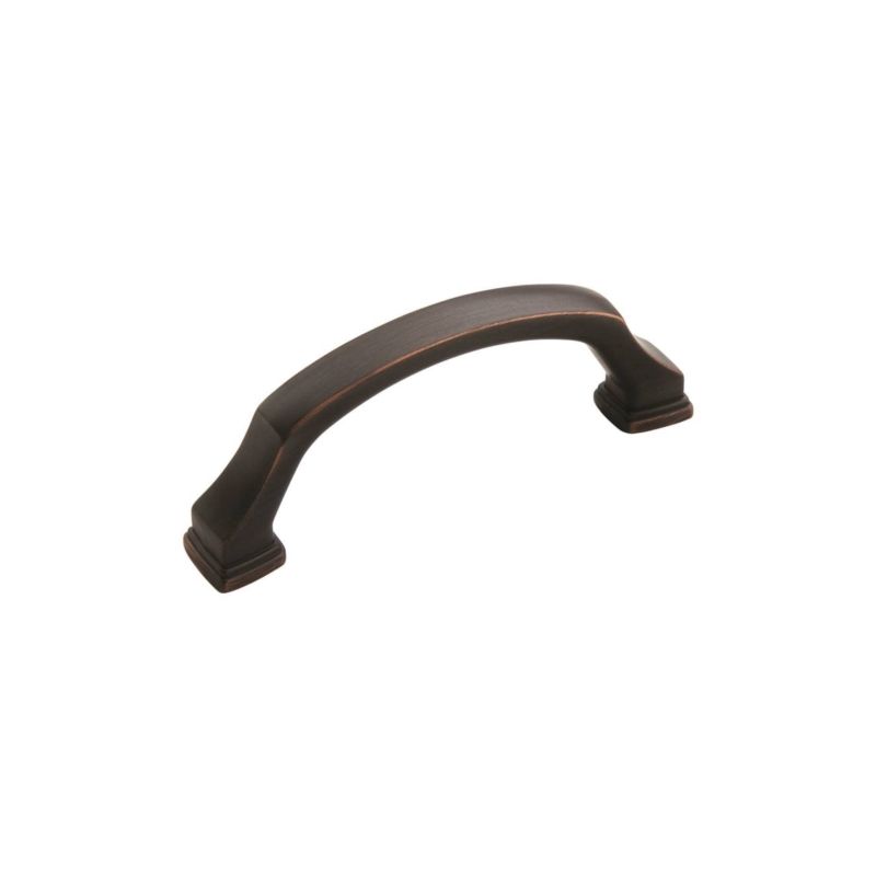 Amerock BP55343ORB Cabinet Pull, 3-11/16 in L Handle, 1-3/8 in H Handle, 1-3/8 in Projection, Zinc, Oil-Rubbed Bronze