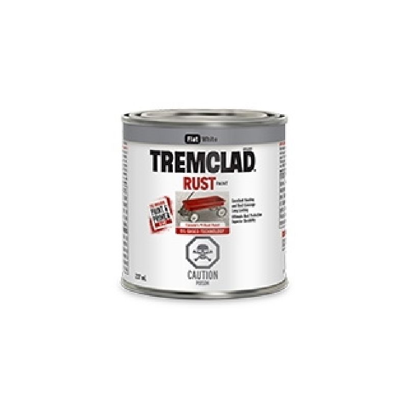 Tremclad 27061X125 Rust Preventative Paint, Oil, Flat, White, 237 mL, Can White