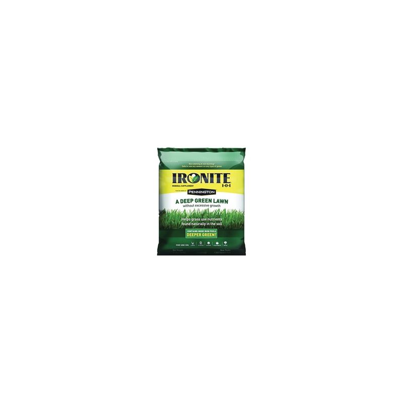 Ironite 100519429 Lawn Fertilizer, 3 lb Bag, Solid, 1-0-1 N-P-K Ratio Black/Brown/Dark Gray/White