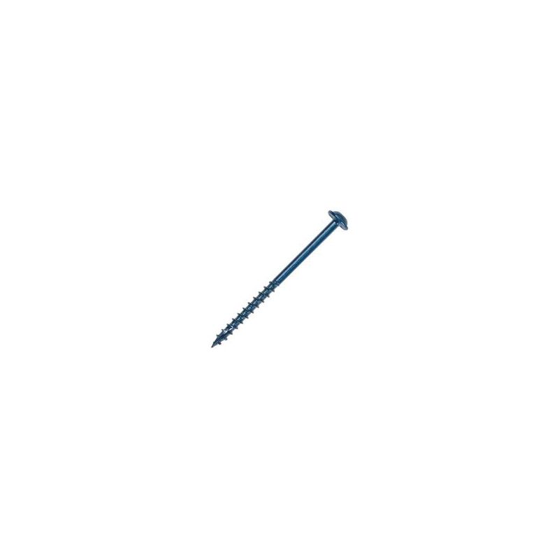 Kreg Blue-Kote SML-C2B-250 Pocket-Hole Screw, #8 Thread, 2 in L, Coarse Thread, Maxi-Loc Head, Square Drive, Sharp Point, 250/PK