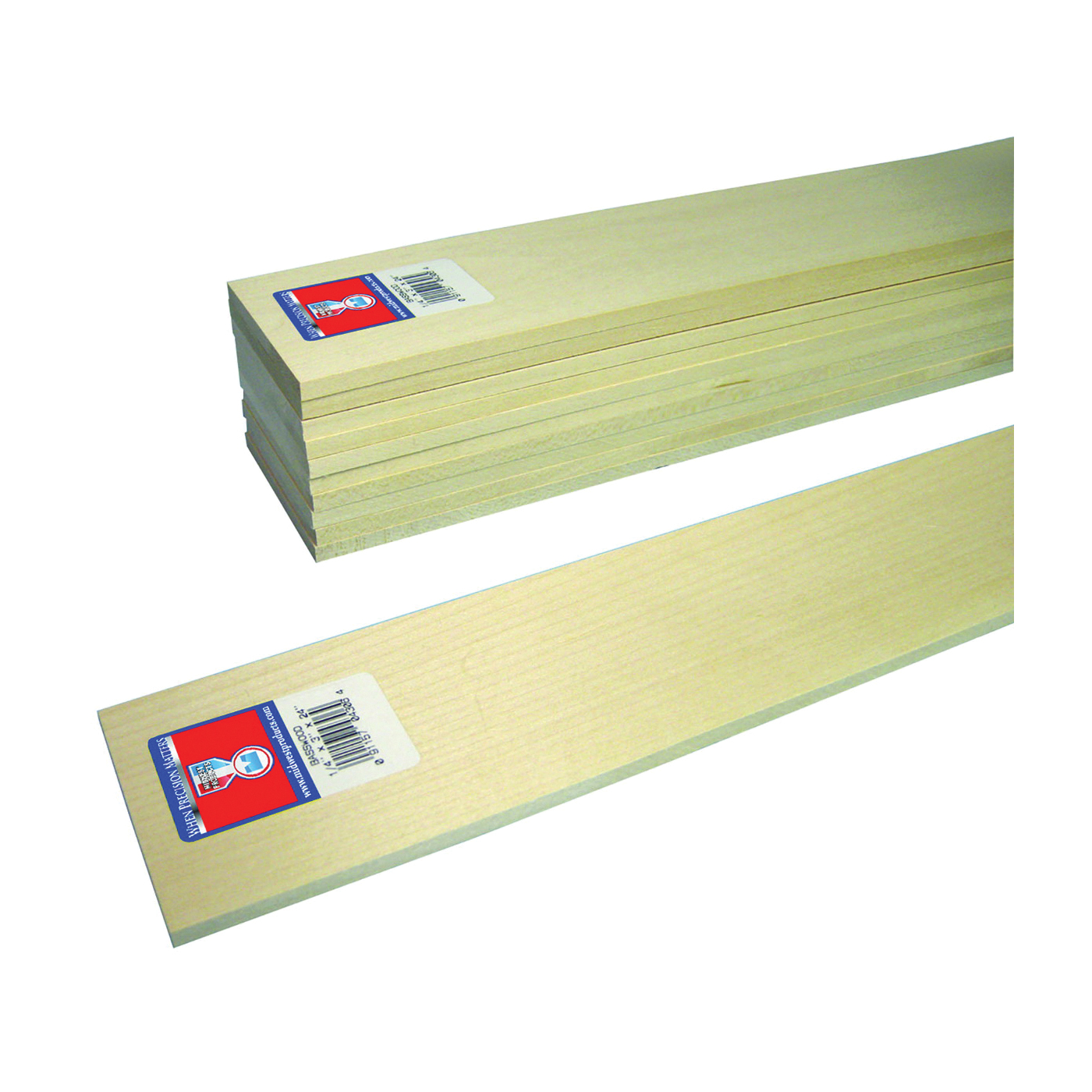 Midwest Products 4402 Basswood Sheet, 24 in L, 4 in W, Basswood 10