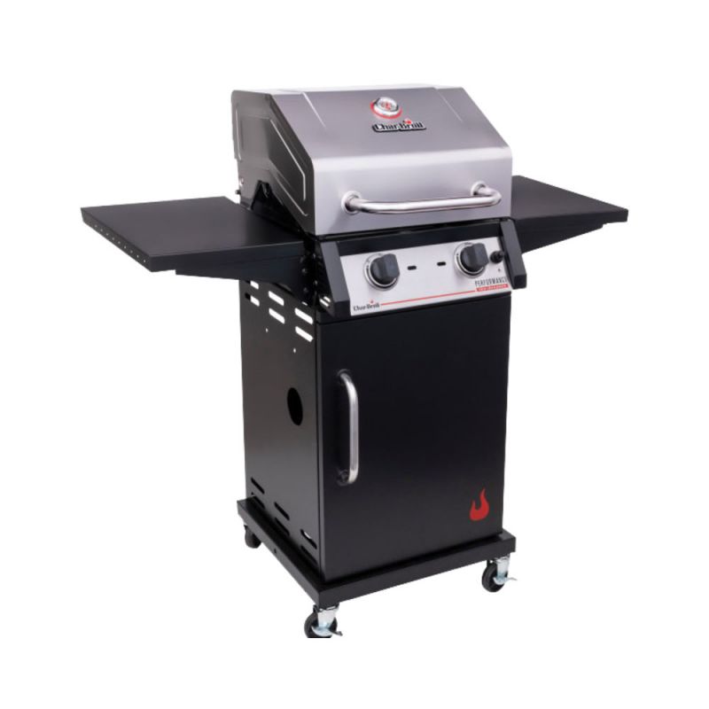 Char-Broil 463655021 Gas Grill, Liquid Propane, 1 ft 5-1/2 in W Cooking Surface, 1 ft 5-3/32 in D Cooking Surface Black/Silver