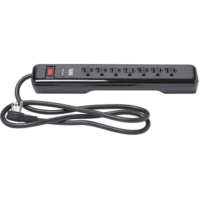 Do it Best Phone, Fax, or DSL Surge Protector Strip Black, 15