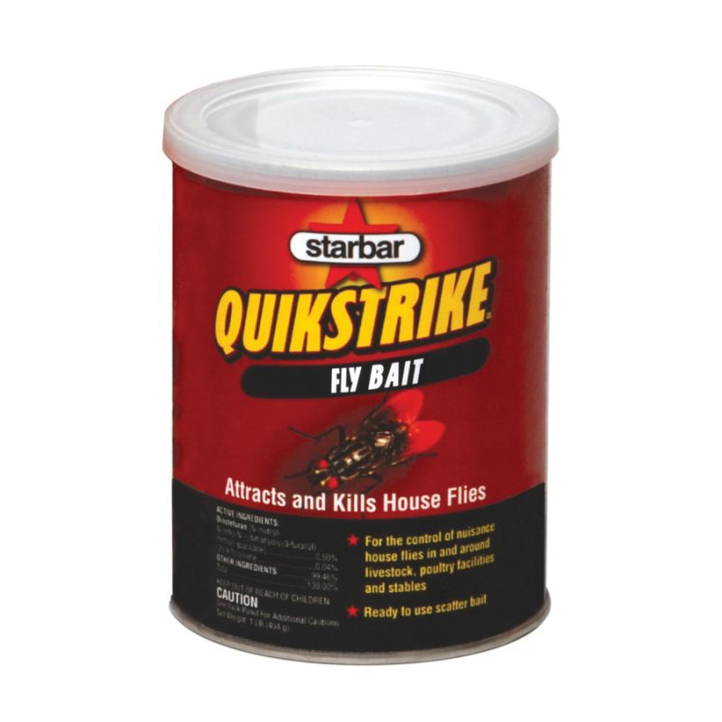 Starbar QuikStrike 100508299 Fly Bait, Granular, Fish, 1 lb Can Blue