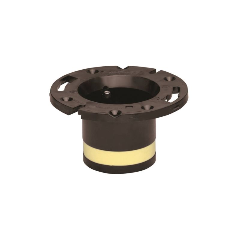 Oatey 43538 Closet Flange, 4 in Connection, ABS, Black, For: 4 in Pipes Black