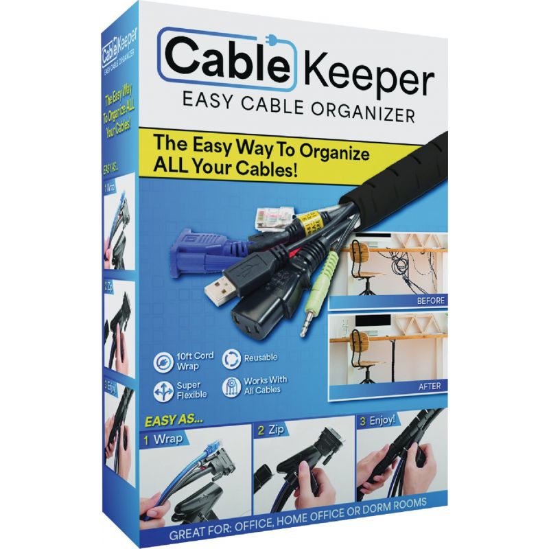 Cable Keeper Black Cord Bundler Black