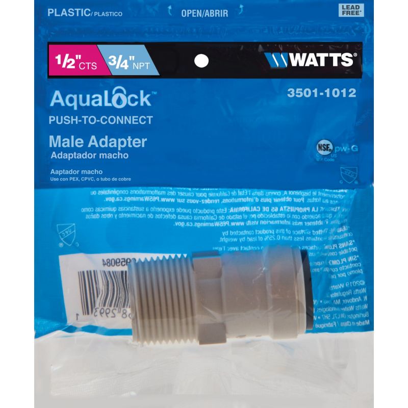 Watts Quick Connect Male Plastic Connector