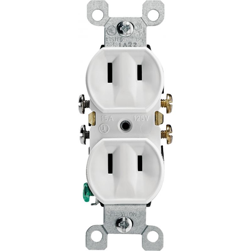 Leviton Duplex Outlet White, 15 (Pack of 10)