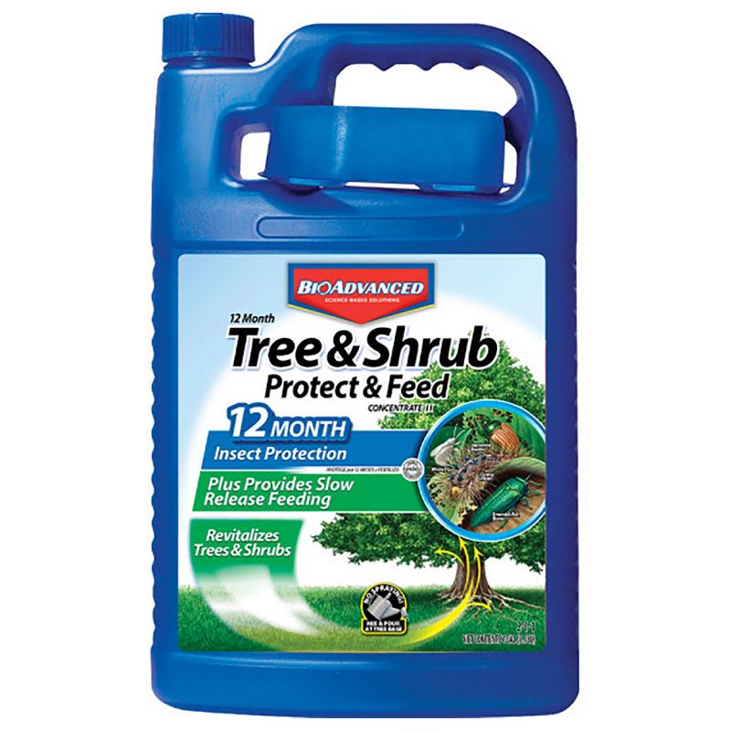BioAdvanced 701615A Tree and Shrub Protect and Feed, Liquid, 1 gal Can Green