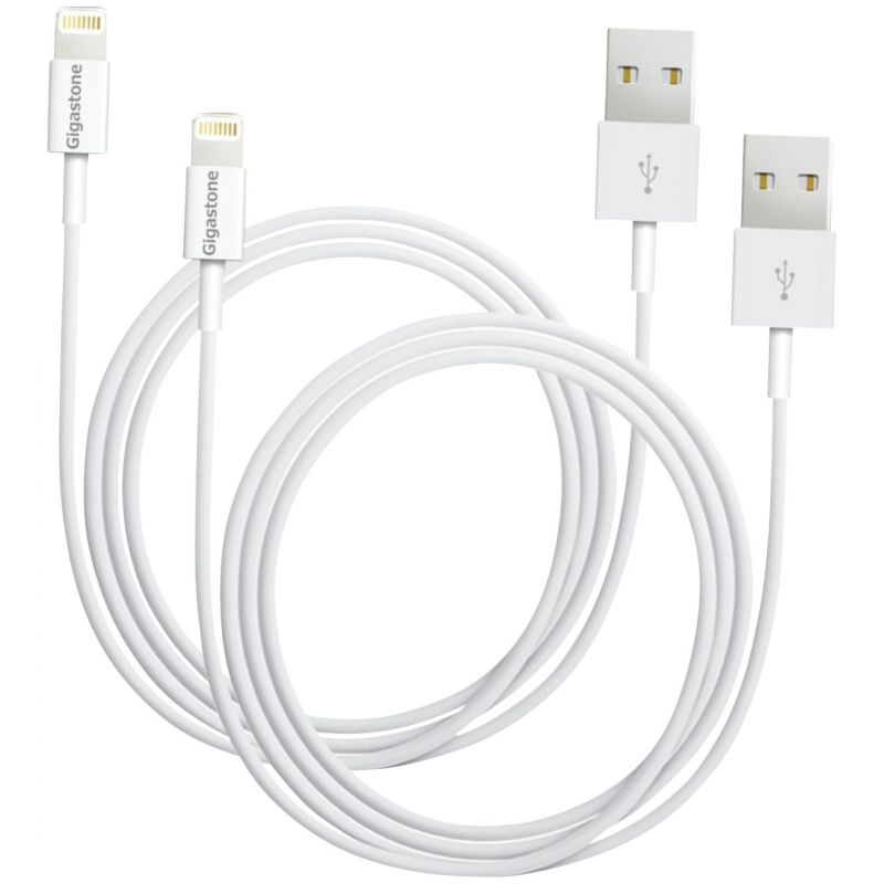 Gigastone USB-A to Lightning Charging &amp; Sync Cable White