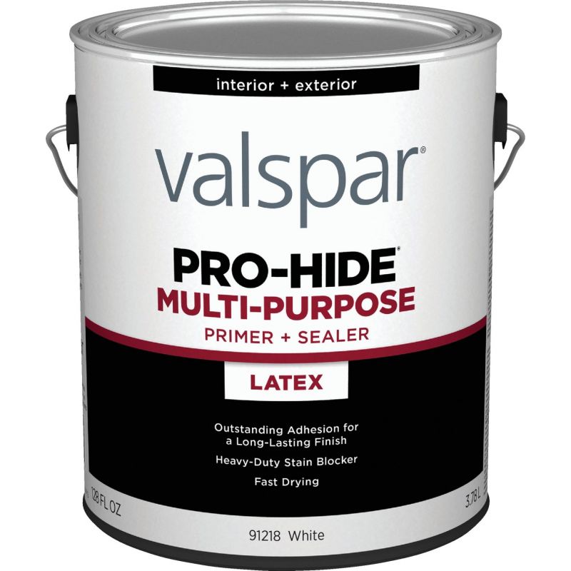 Valspar Pro-Hide Waterborne Interior/Exterior Stain Blocking Primer White, 1 Gal.