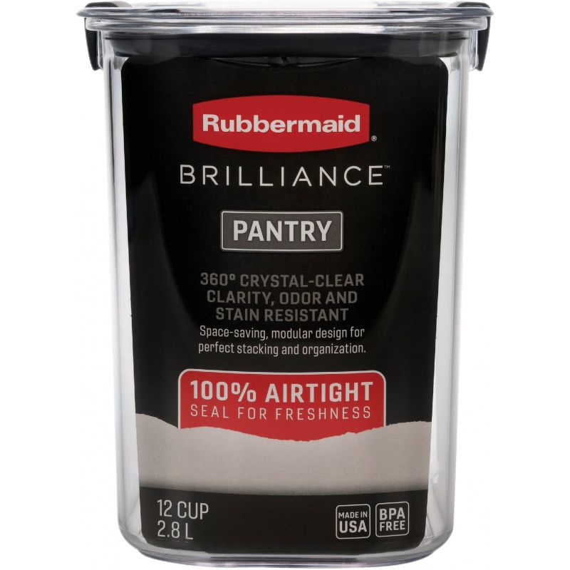 Rubbermaid Brilliance Pantry Storage Container, 7.8 Cup, Dishwasher Safe