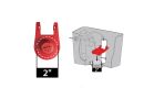 Korky 818MP Fill Valve and Flapper Kit, &lt;1.6 gpf, Rubber Body, Black/Red/Silver, Anti-Siphon: No Black/Red/Silver