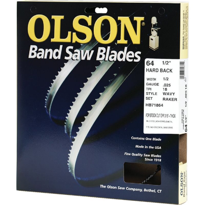 Olson Hard Back Metal Cutting Band Saw Blade 64-1/2 In.