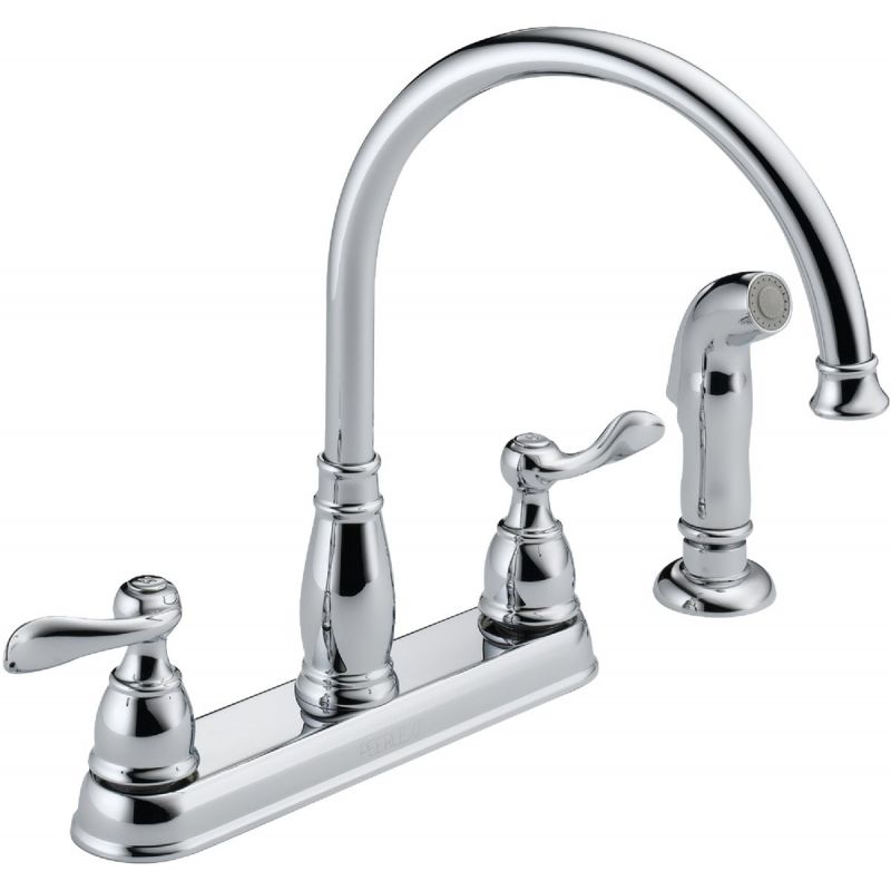 Buy Delta Windemere Double Handle Kitchen Faucet With Sprayer
