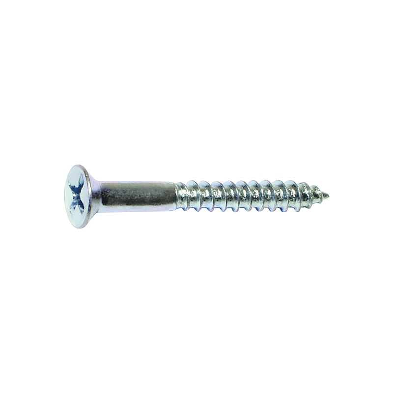 Midwest Fastener 02595 Screw, #12 Thread, 2 in L, Coarse Thread, Flat Head, Phillips Drive, Sharp Point, Steel, Zinc