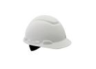 3M Pro Series CHH-R-W6 Hard Hat, 11 in L x 8-1/2 in W x 7 in H, 4-Point Suspension, Polyethylene Shell, White 11 In L X 8-1/2 In W X 7 In H, White