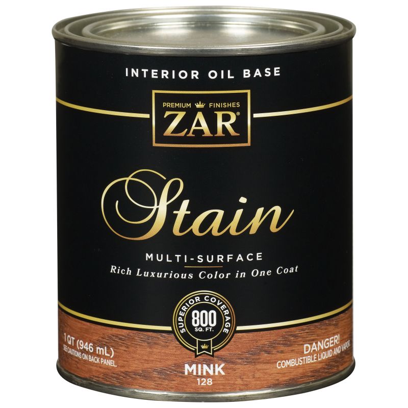 ZAR 12812 Stain, Mink, Liquid, 1 qt, Can Mink
