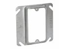 Raco 8772 Electrical Box Cover, 1/2 in L, 4 in W, Square, 1-Gang, Steel, Gray, Galvanized Gray