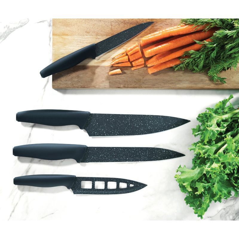Granitestone Nutriblade 6-Piece Steak Knives with Comfortable Handles,  Stainless Steel Serrated Blades ・Dishwasher-safe and