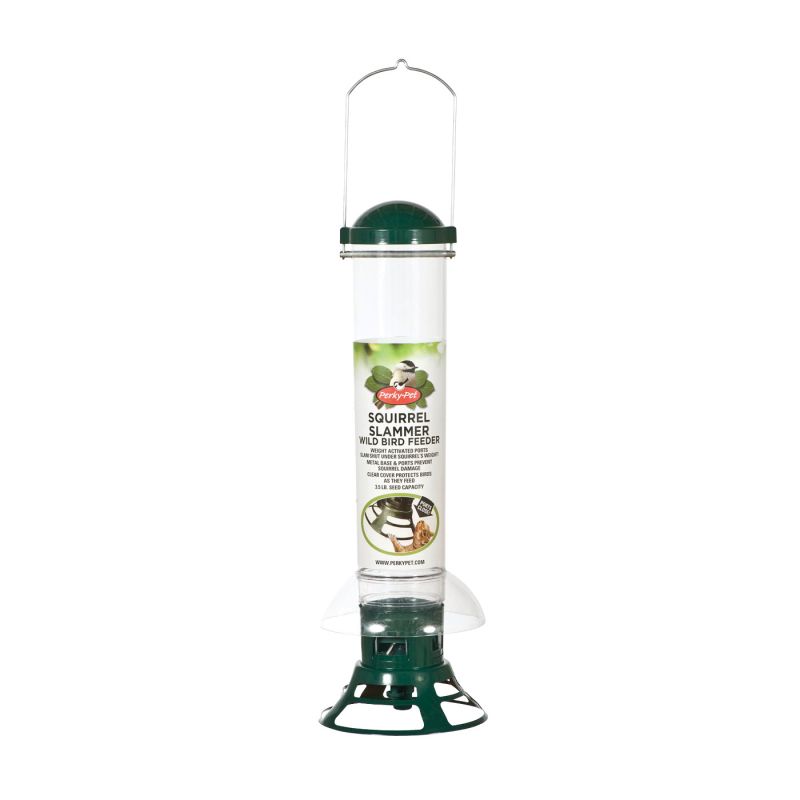 Perky-Pet 5141-2 Wild Bird Feeder, 18-7/64 in H, 3.5 lb, Metal, Clear, Hanging Mounting Clear (Pack of 2)