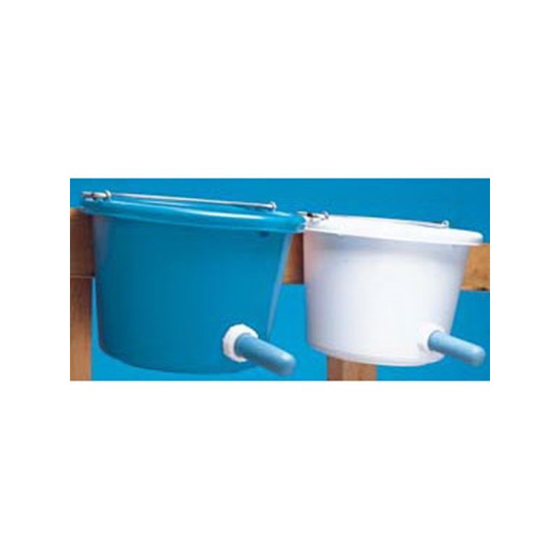Fortex-Fortiflex N400-8CF Calf Feeder with Nipple, 8 qt, Rubber Polyethylene Bucket, Blue Bucket 8 Qt